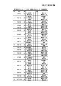 2021U-18SE3Aリーグ日程表（4:2）のサムネイル