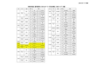 Ｒ５　Ｕ－１８　SN2　日程のサムネイル