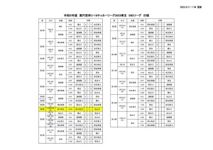 Ｒ５　Ｕ－１８　SN2日程のサムネイル