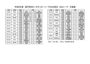 R6 U-18 SN3日程のサムネイル